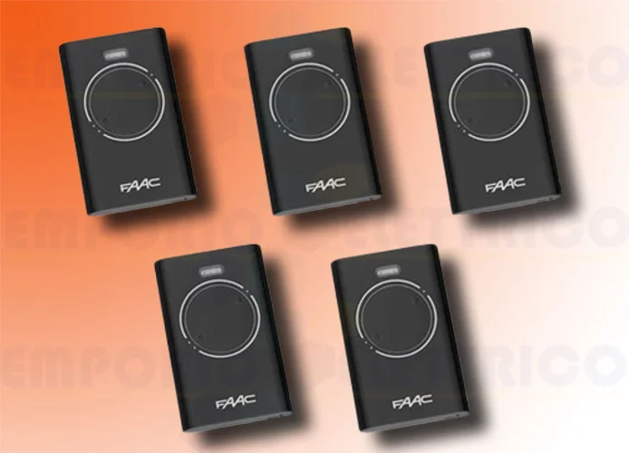 faac 5 telecomandi 2 canali xt2 433 slh lr 7870071 (new code 787032)