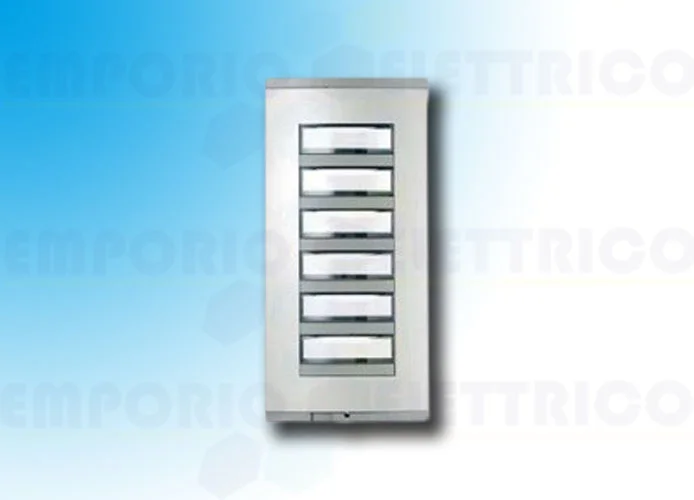 came bpt pulsantiera addizionale grigio chiaro 6 pulsanti hep/306 gh 60099300