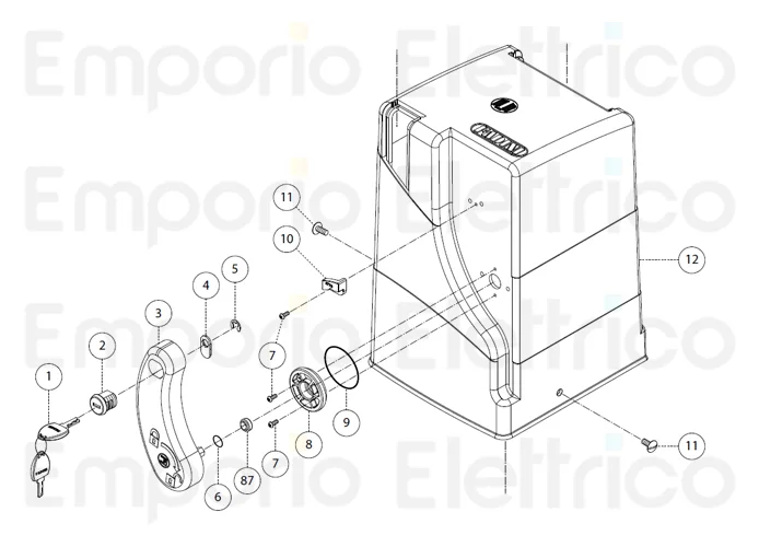 fadini ricambio chiave m4 fadini per bart 350 35001 (378l)