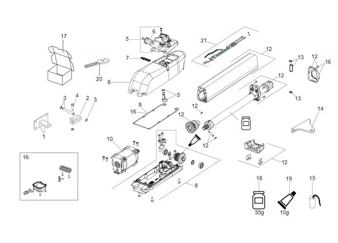 faac pagina ricambi per motore 415 230v ls