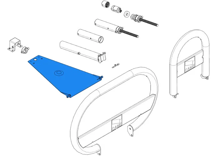 came ricambio base fissaggio unipark 119riu001