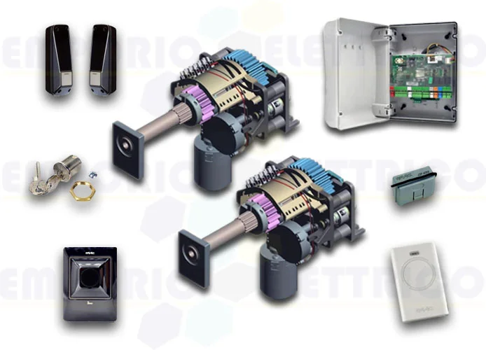 faac kit automazione cancelli a battente s2500i 24v integrato high kit 104250445 (new code 120020)