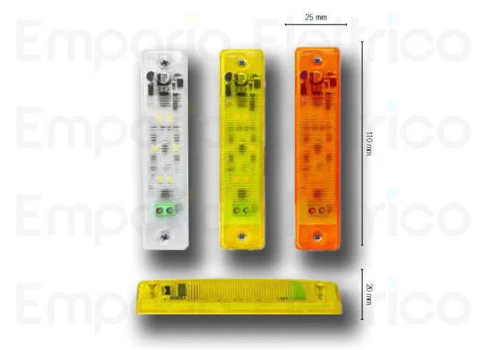 nologo lampeggiante a led mini 12/24 bianco trasparente flash-in cl